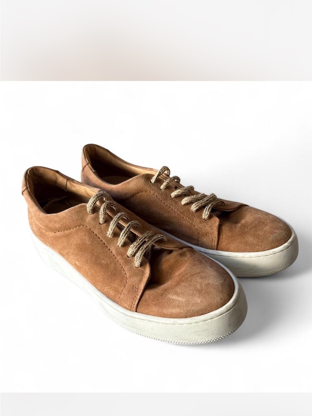 Jenni Kayne Tan Suede Low-Top Sneakers